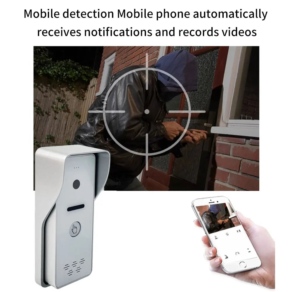 Tuya Wifi 7-Inch 1080P IP Video Doorbell Intercom System for Home Video Door Phone Poe Switch 65 Waterproof Door Bell App Unlock Vue