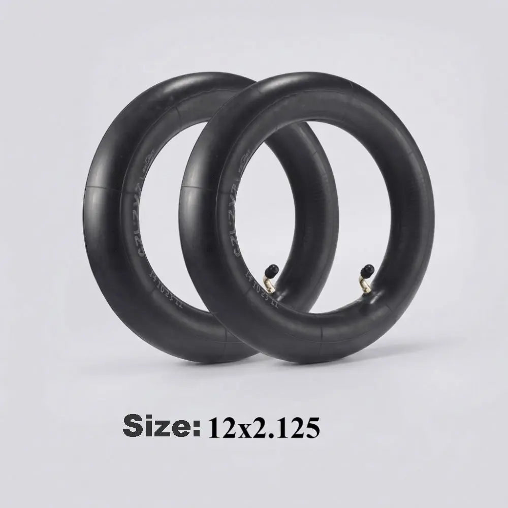 Bent Valve 12 Inch Inner Tube 12x2.125 Upgraded New Butyl Inner Tube Thick Black 12 1/2x2 1/4 Inner Tyre Folding Bike Vue