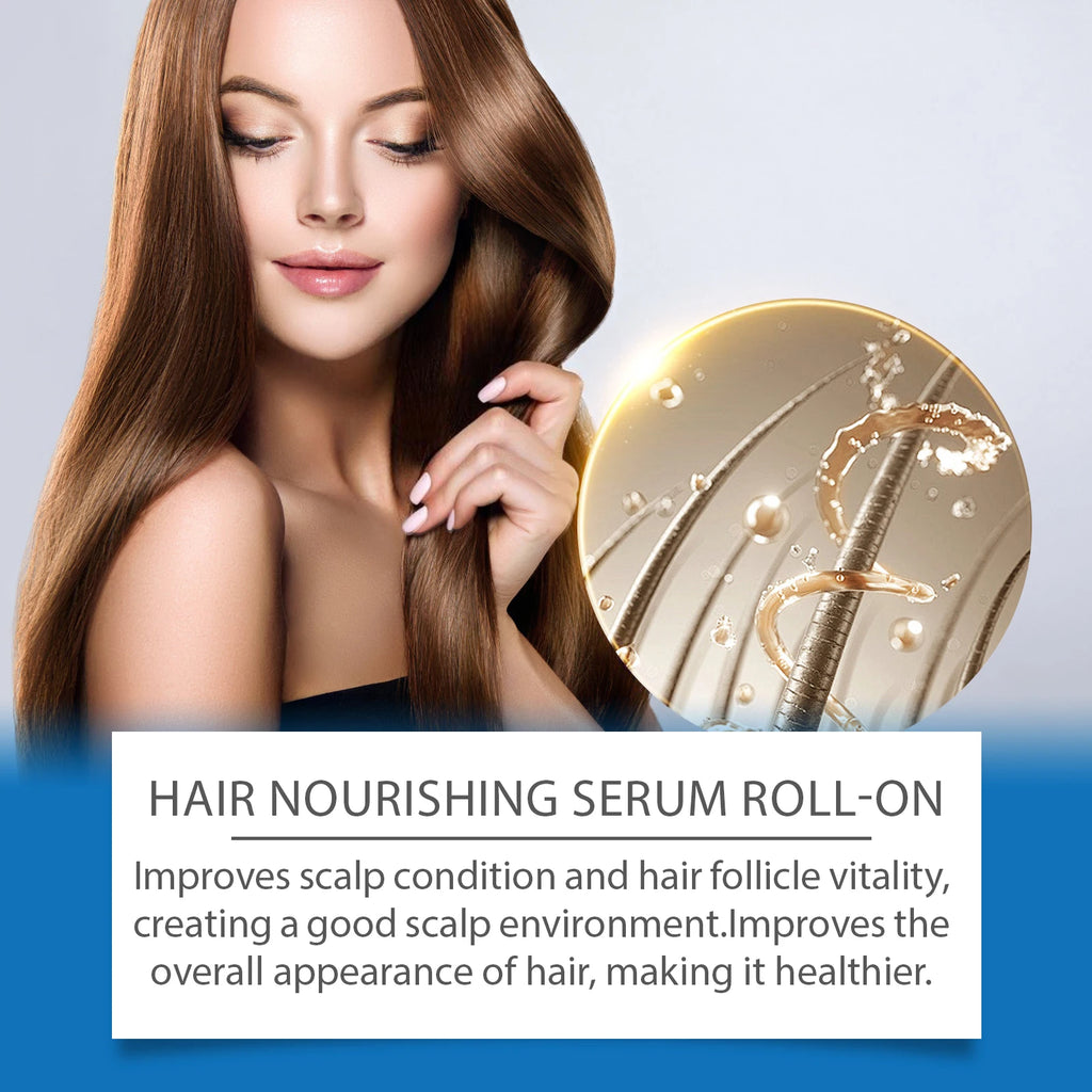 25ml Rosemary Hair Growth Roller Essence Reduce Hair Breakage Bifurcate Increase Hair Density Nourish Strengthen Toughen Vue