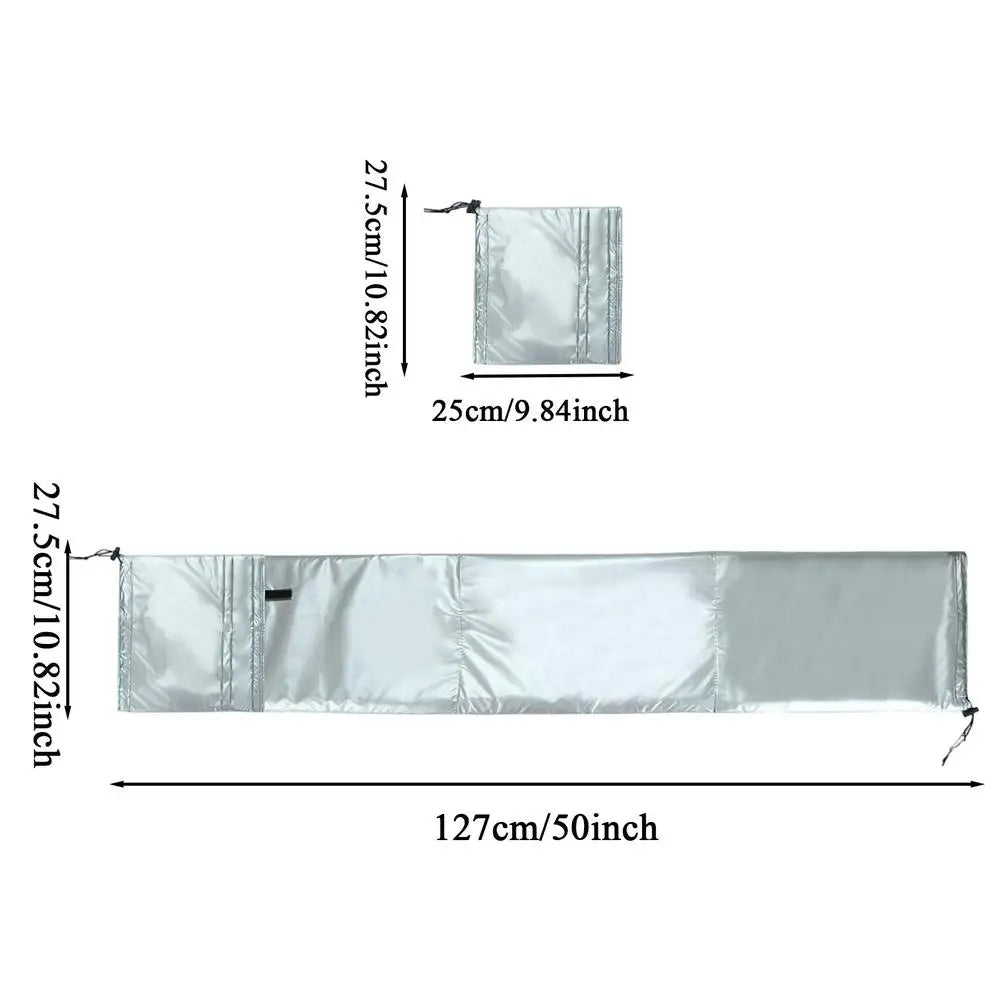 Portable AC Hose Insulation Sleeve Dustproof Waterproof Air Conditioning Hose Cover for Homeowners Renters Technicians Landlords Vue Silver