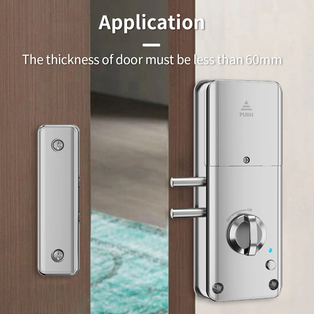 Support Tuya App Bluetooth to Wifi Electronic Lock Handle Smart Home Remotely Unlock Door Lock for Hotel/ Apartment/Guesthouse Vue