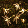 Solar Lights Outdoor Home Garden Decor Waterproof Holiday Dragonfly Stake Lights Christmas Decorations LED Fairy Lights Vue Warm White 6 LEDS