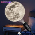 Projector Nightlight - Creative Moonlight LED Nightlight with Dimming Function, Ideal for Bedroom Decor Vue moon projection lamp