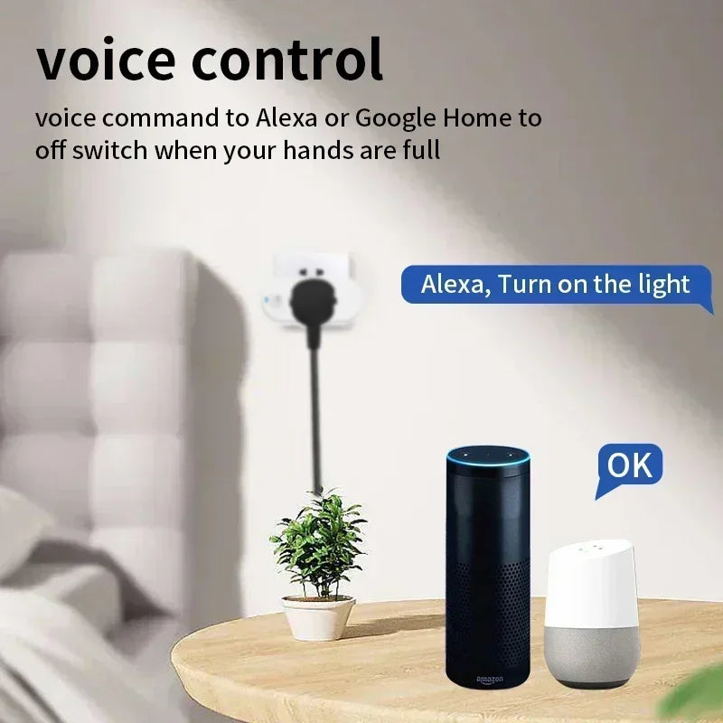 16A Brazil WiFi Smart Socket Smart Life APP Real-Time Power Monitor Timer Wireless Remote & Voice Control Work With Alexa Google Vue