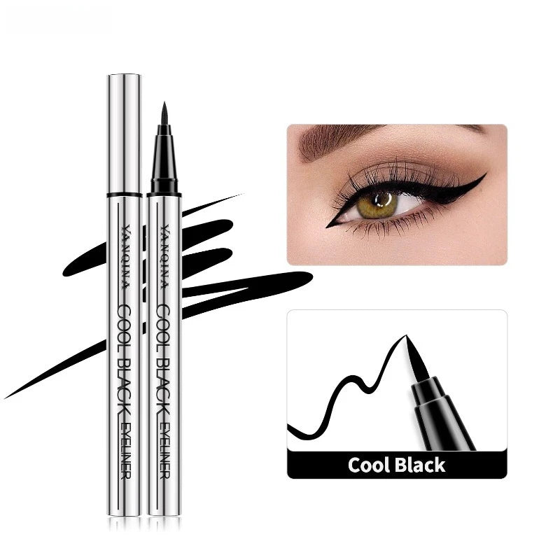 Quick-Drying Liquid Eyeliner Waterproof Smudge-Proof Long-Lasting Black Brown Ideal for Beginners Liquid Eye Liner Pen Vue