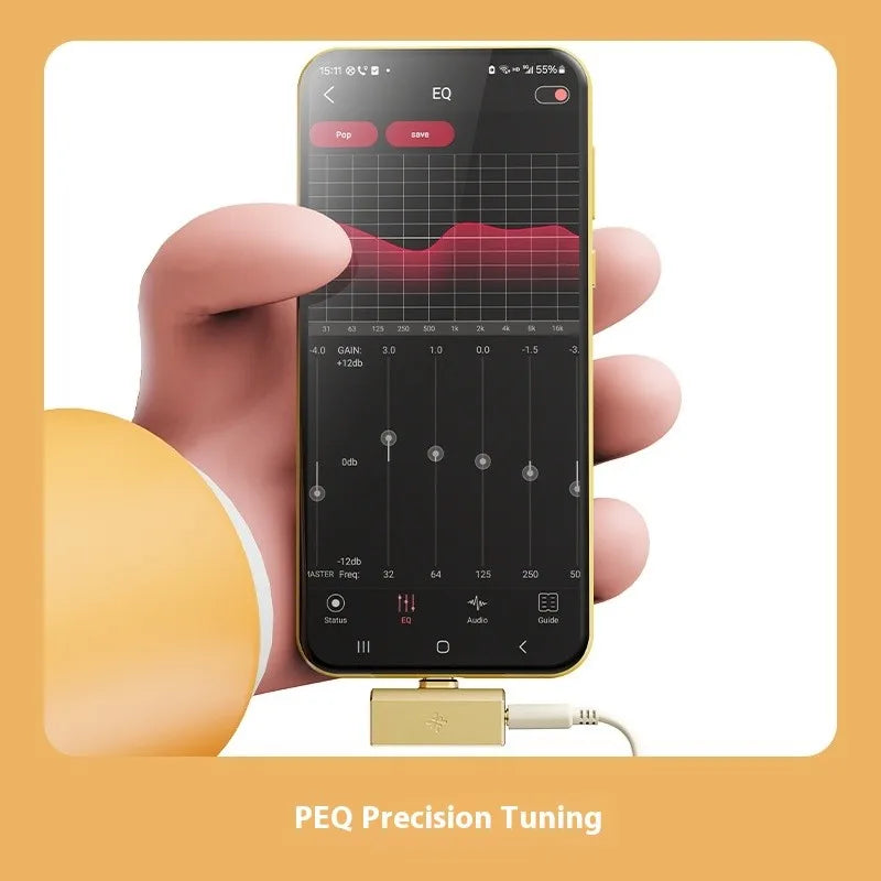 FiiO SNOWSKY Tiny A/B HiFi DAC & Headphone Amp | PCM 384kHz DSD256 Portable DAC Amplifier Vue