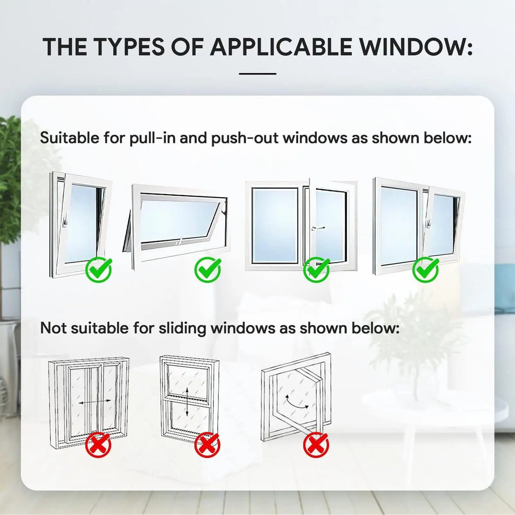 100% Air Conditioner Sealing Effect Window Vent Kit Portable Waterproof Hot Air Stop Guard Keep House Cool Window Seals Kit Vue