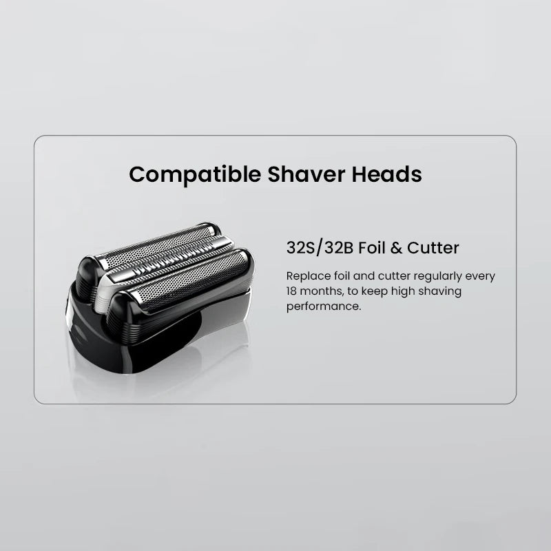 Braun Electric Razor Blue Series 3 Reciprocating Shavers for Men Rechargeable Waterproof Wet Dry Shaving Machine for Travel Vue