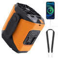 Portable Waist Fan 10000mAh LED Lighting Hanging Neck Fan with Power Bank 5 Speed Strong Airflow Cooling Fan for Outdoor Working Vue Orange