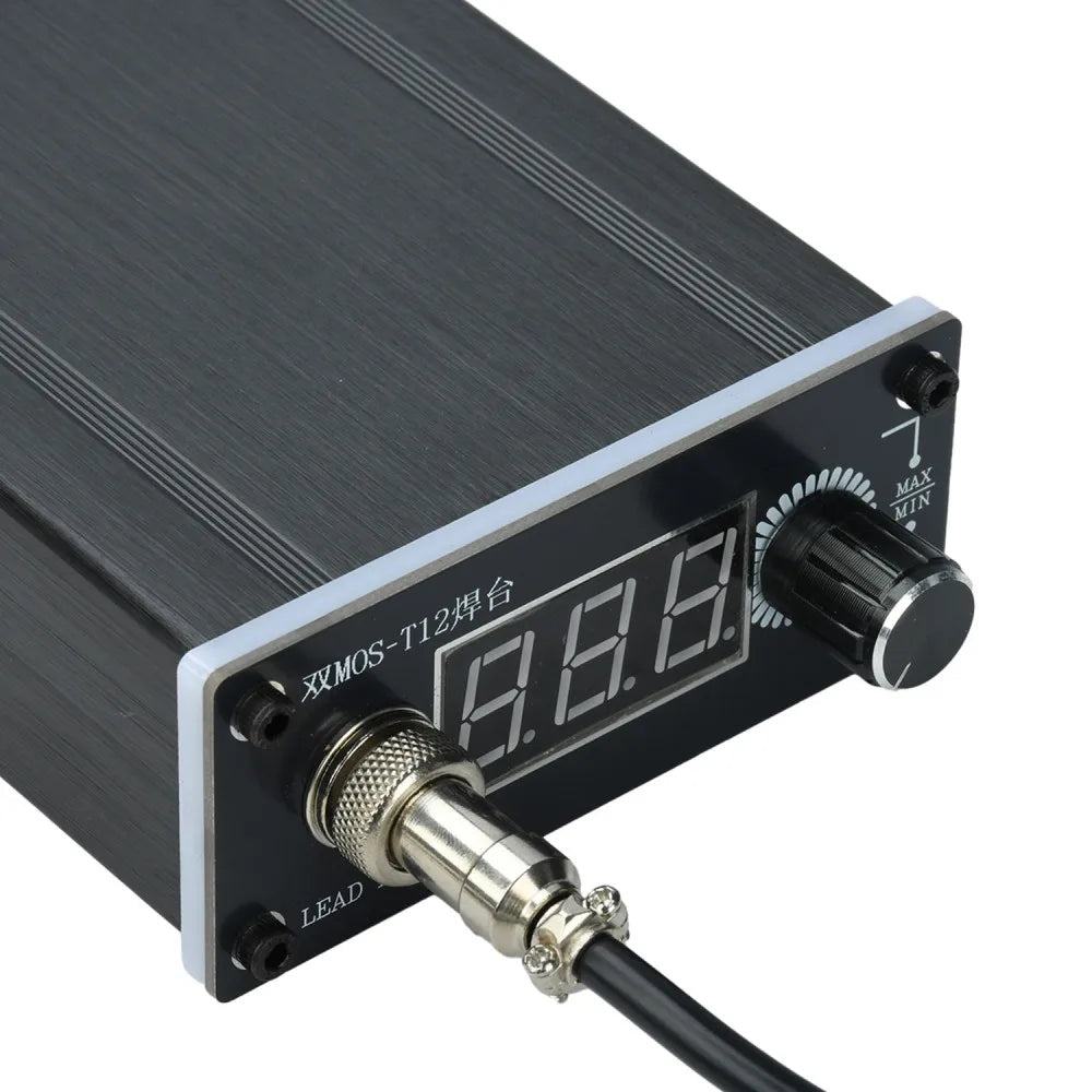 T12 Digital Soldering Station 75W Mini Portable Welding Iron Station Adjustable Temp 180-480℃ Auto Sleep Shutdown Soldering Tool Vue