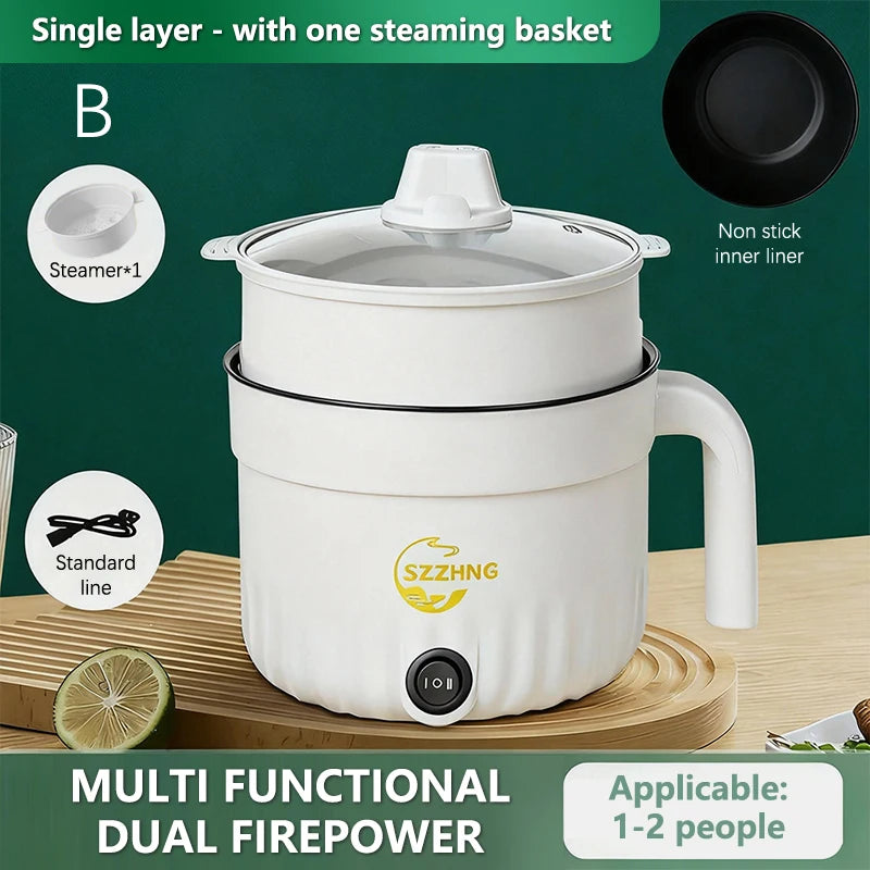 Mini Rice Cooker With Steamer Small Non Stick Hot Pot Multil Lutuan Ng Kanin 1.8L Cheap Rice Cooker Electric Heating Pot〔CC11〕 Vue B