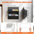 Wall Mounted Shoe Rack RV Shoe Organizer Space Saving Organizer Adhesive Holder for Laundry Bathroom Bedroom Entrance Dorm Vue Black