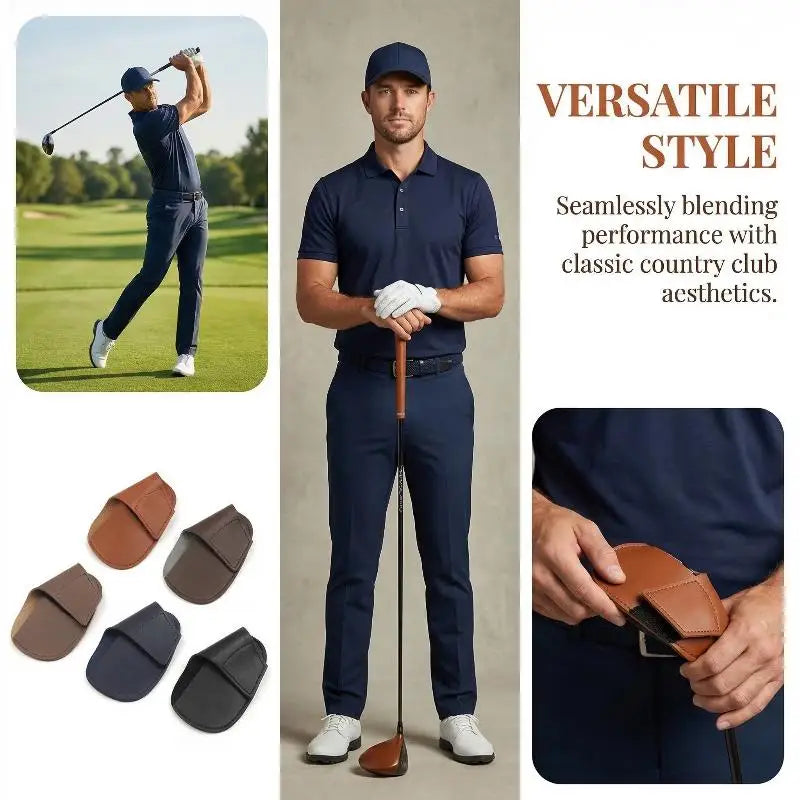 Golf Head Cover Universal PU Golf Club Iron Head Sleeve Golf Putter Protector Wedges Covers Easy To Use Golf Sport Accessories Vue