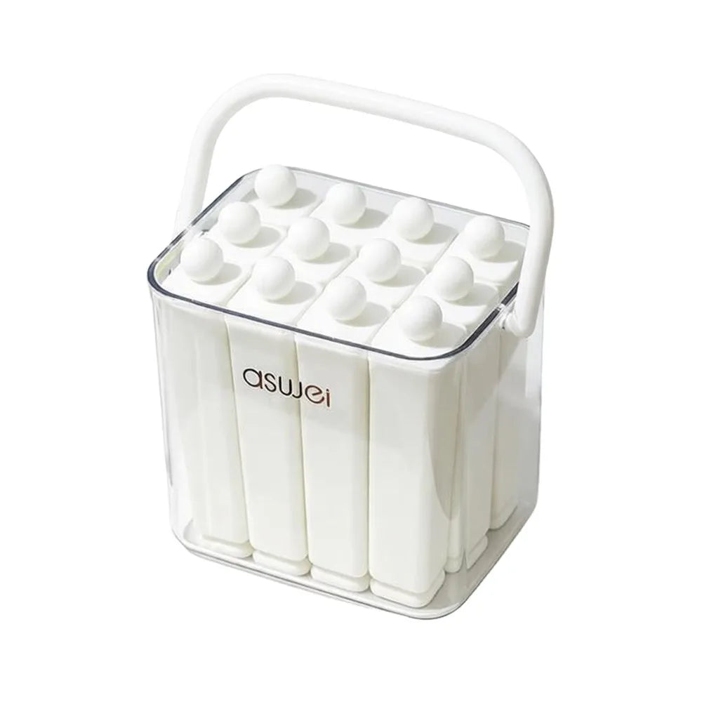 Durable Silicone Old Popsicle Mold Lid Portable Long Bar Ice Tray