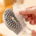 ABKW-Pet Supplies Dog Cat Bath Comb 2-In-1 Massage Brush With Fur Removal For Cats Dog Brush Cleaning Tool Vue As Shown