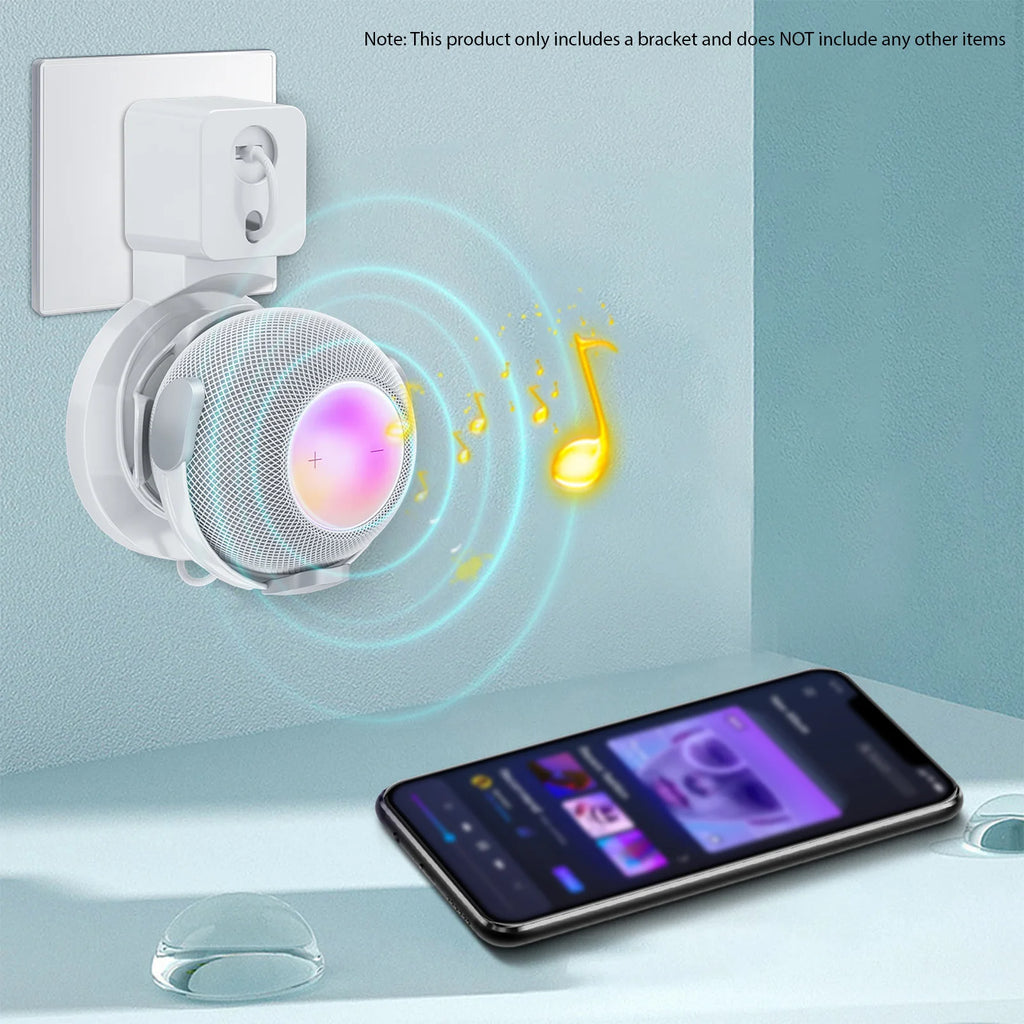 Wall-mounted Smart Speaker Stand Suitable for Home Pod Mini Audio Stand with Power Cord Management Smart Home Audio Accessories Vue