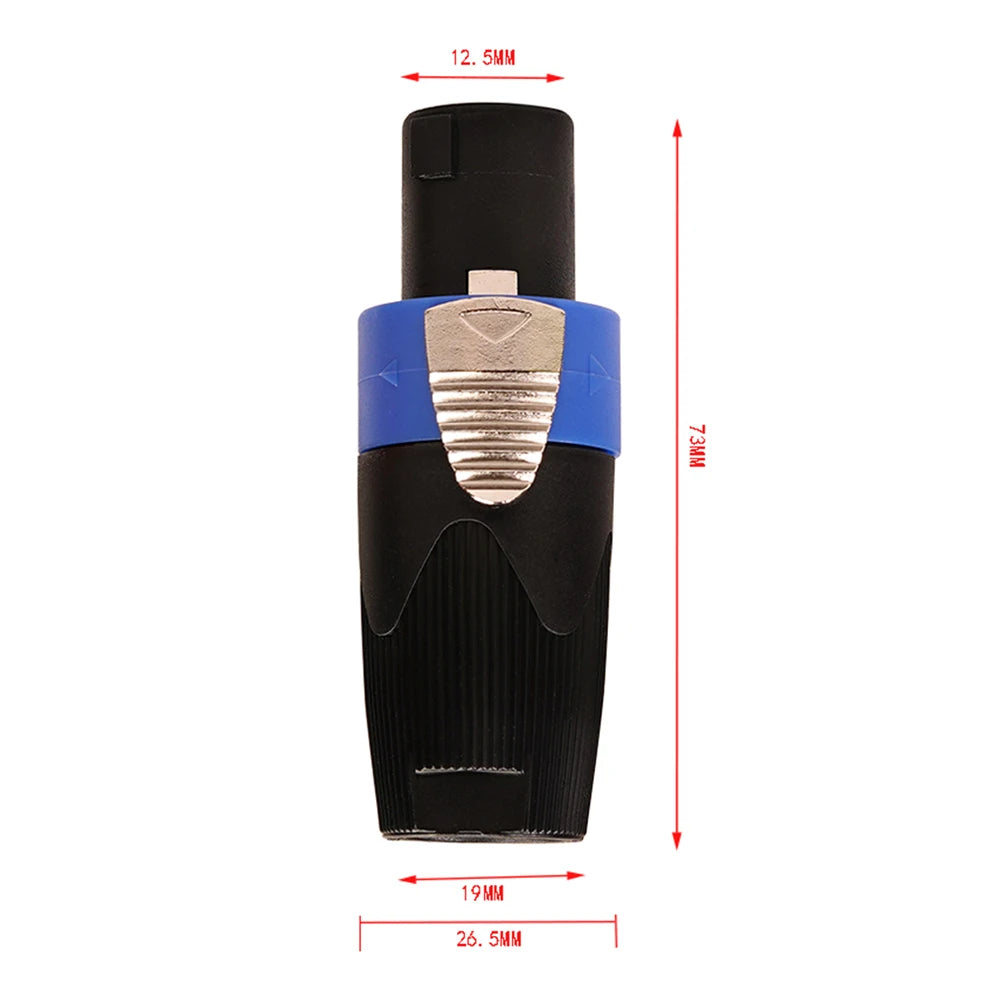 10PCS 4-Pole 4Pin NL4FC Speaker Connector Ohm Plug Speaker Audio Cable Adapter Twist Lock 4 Pin Speakon Female Jack Accessories Vue