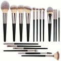 10-20PCS Makeup Brush Set Foundation Concealer Powder Eyeshadow Blush Brush Kabuki Blending Cosmetic Beauty Tool for Face Vue 18BK
