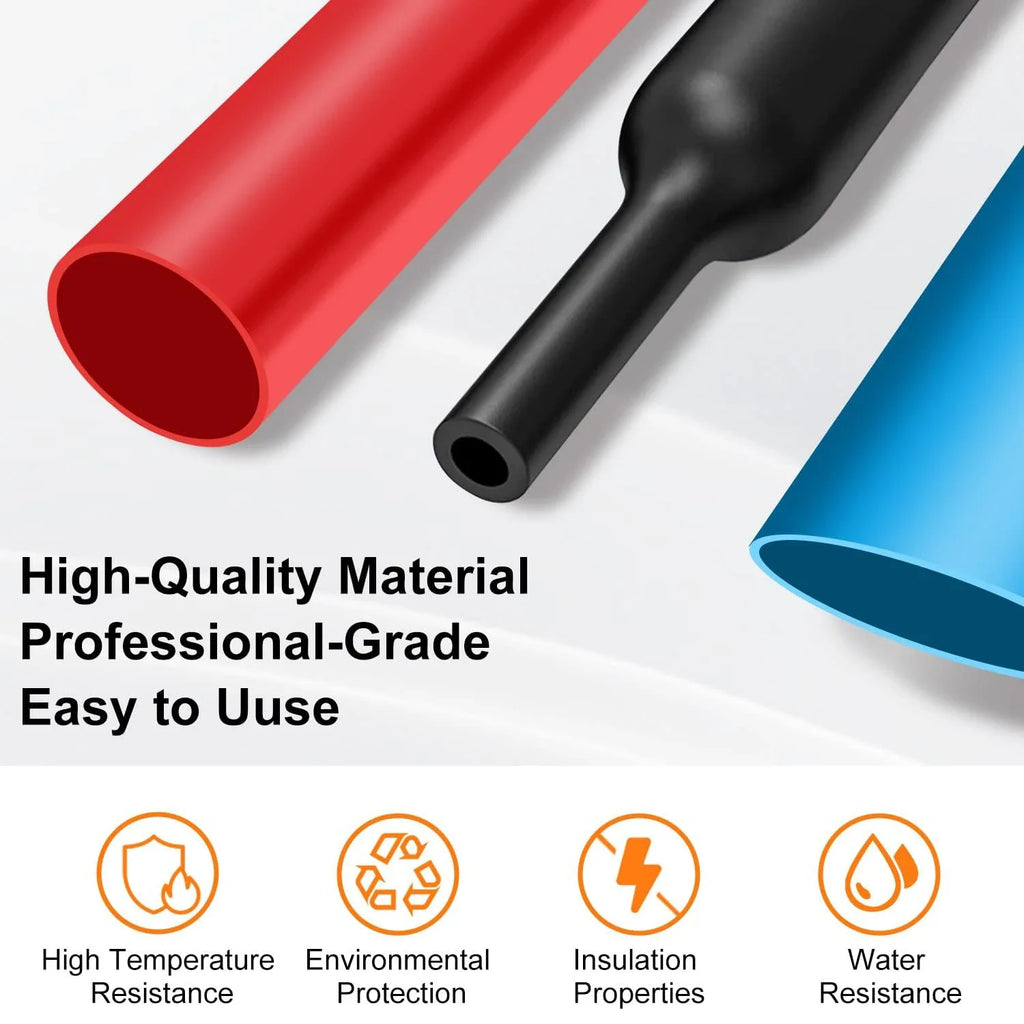 580Pcs Heat Shrink Tubing Kit EVA Material in 6 Colors 11 Sizes - Ideal for Electrical Insulation, Repairs, and Wire Conne Vue