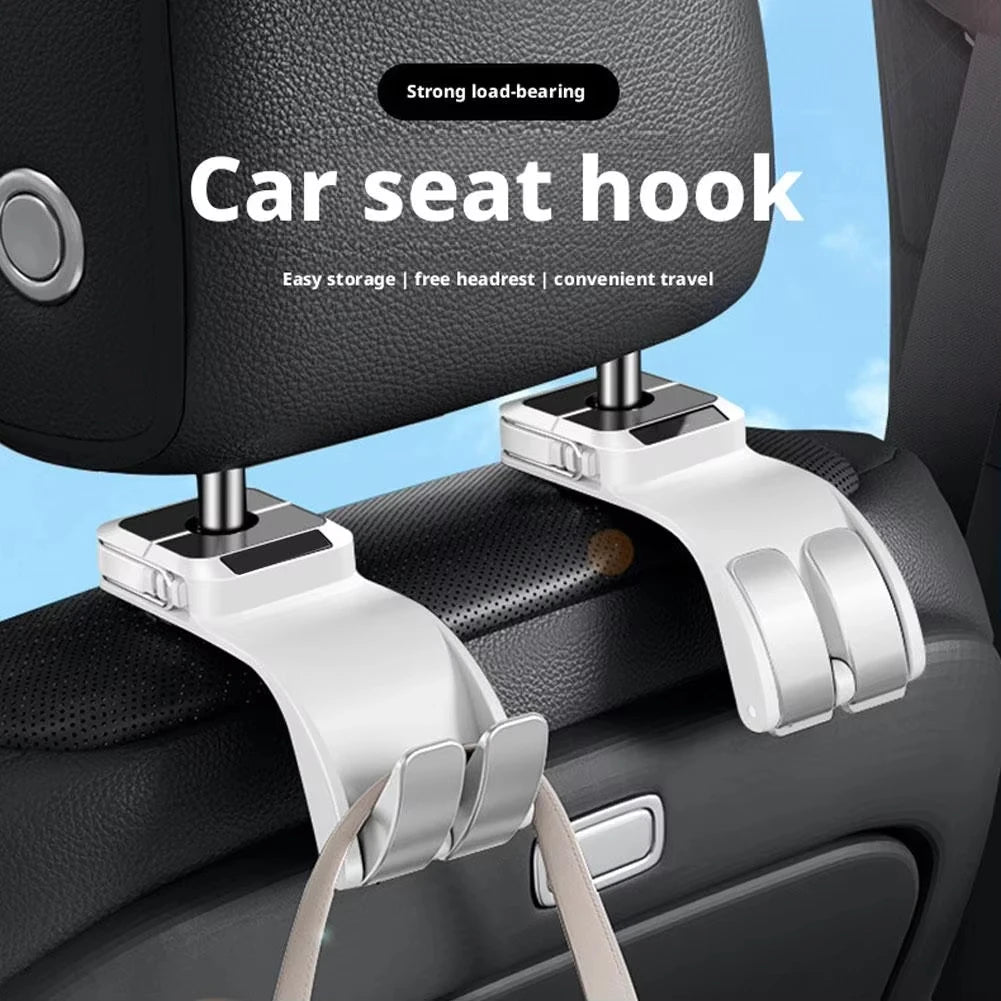 Car Headrest Hook Load-Bearing Car Rear Seat Hanging Hook Foldable Design Universal Stable Seat Back Hanger Vue
