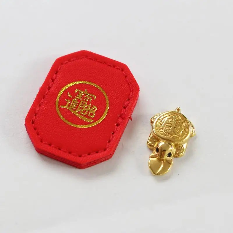 Fengshui Lucky Turtle Wallet Charm Money-biting Turtle Ornaments Decor For Longevity Protection & Financial Stability Vue A4