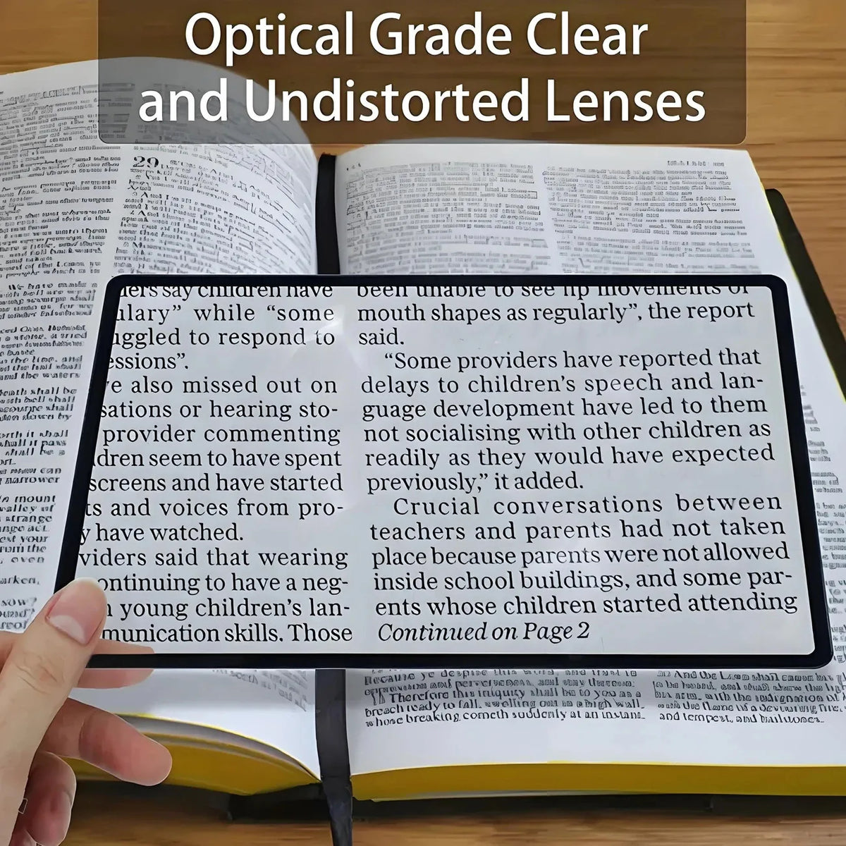 Full Page Large Sheet Magnifier Magnifying Glass Reading Aid Glass Page Magnifying Lens Reading Magnifier Vue