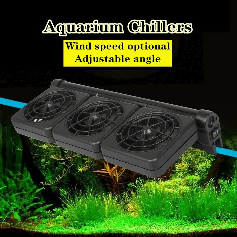 1/2/3/4 Aquarium Fans Chillers Water Temperature Control Fish Tank Cooling Fan System for Salt Fresh Water Marine Tank Pond Vue