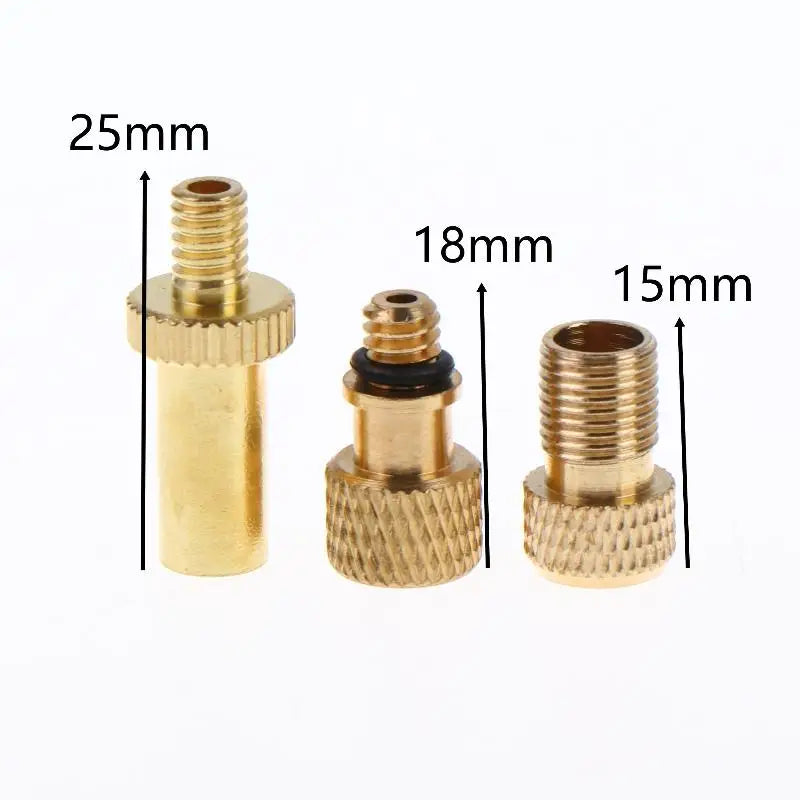 Universal Brass Bicycle Valve Adapter Presta Schrader Dunlop Converter Multi-Type Inflation Adaptor For Bike Pump Inflation Vue 1Set