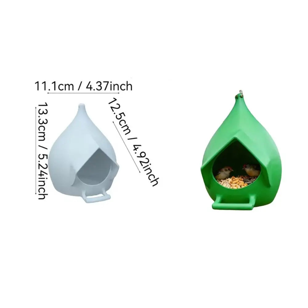 Plastic Waterproof Hanging Bird Feeder Large Capacity Rainproof Bird Feeding Dispenser with Stand Hummingbird Feeder Backyard Vue