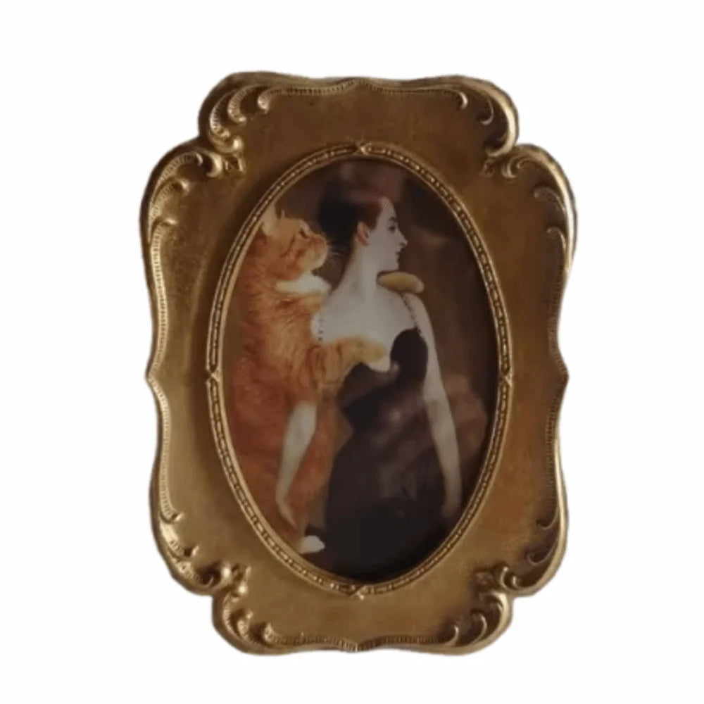 Exquisite European Style Vintage Photo Frames Gold Retro Photo Display Holders Creative Classical Resin Picture Frame Bedroom Vue Style E