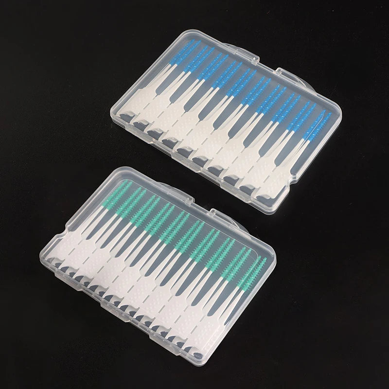 Interdental Brushes Silicone Toothpicks Teeth Floss Oral Hygiene Teeth Cleaning Soft Bristle Clean Between Teeth Toothbrush Vue