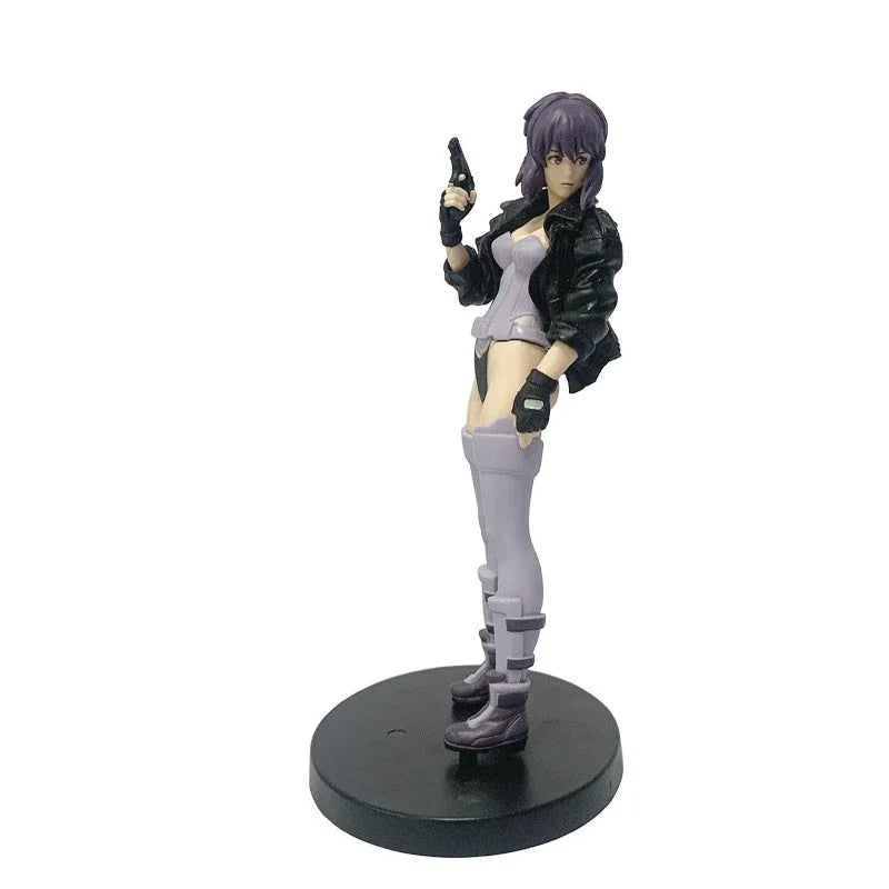 In stock 18cm Anime S.A.C Action Figure Motoko Kusanagi Figure Model Ornament Room PVC Collectible Model Doll Toys Boys Gifts Vue