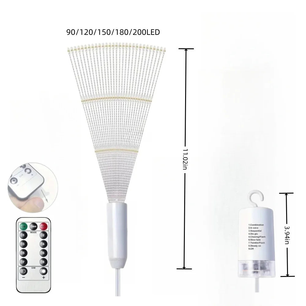 1PC LED Copper Wire Firework Lights,Battery Powered 8 Modes Fairy Light for Home,Party,Wedding,outdoor,Garden Vue
