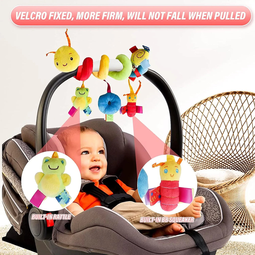 Baby Towel Bebe Toys New Soft Infant Crib Bed Stroller Toy Spiral Baby Toy For Newborns Car Seat Educational Rattles 0-12 Months Vue