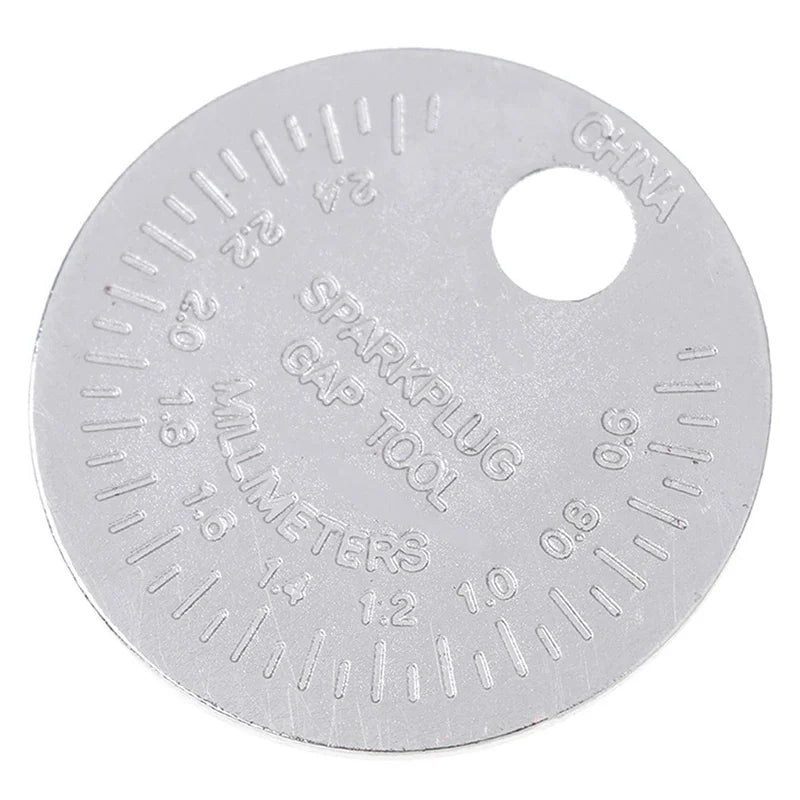 Plug Gage Gap Tool Feeler Spark 1 Pc 0.6-2.4mm Range Coin-Type Spark Plug Gap Measurement Tool Vue