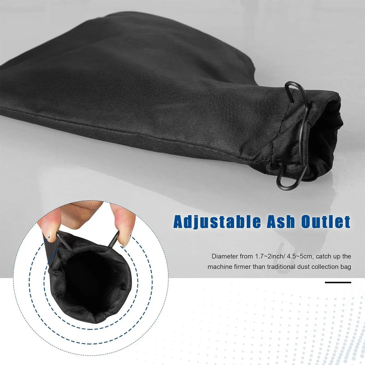 Miter Saw Dust Collector Dust Connector Bag Adjustable Attachment Connector Cover Black for Polisher Cutting Machine Saw Miter Vue