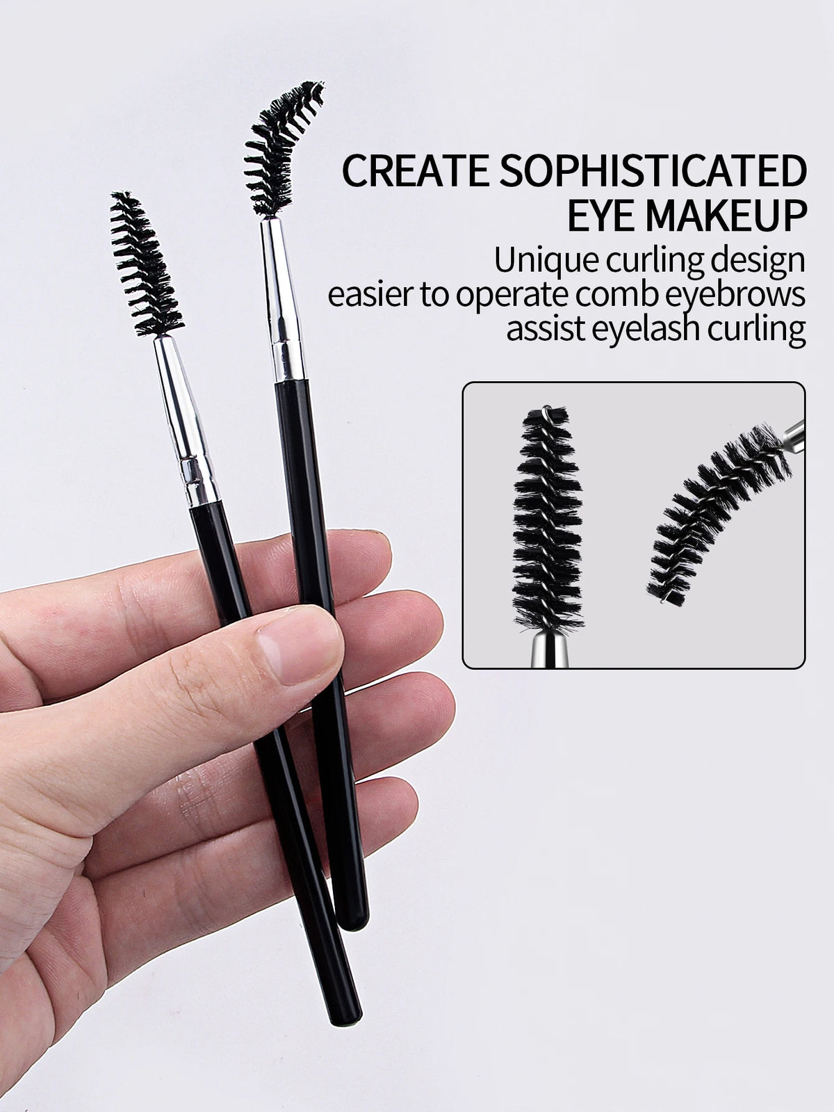 10PCS Eye Black Stick Mascara Brush Is Suitable for Eyebrow and Eyelash Extender, Which Can Be Used Repeatedly Vue