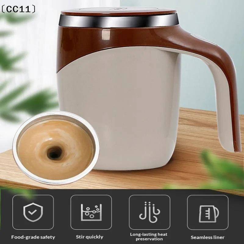 380ml Self Stirring Mug Automatic Magnetic Self Stirring Coffee Mug Travel Coffee Cup Insulated Rotating Mixing Cup〔CC11〕 Vue
