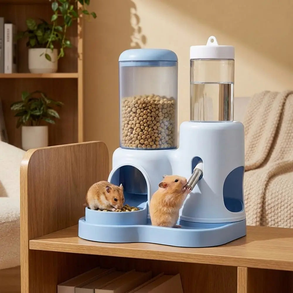Leak-Proof Hamster Water Dispenser Large Capacity Rolling Ball Automatic Feeder Detachable Base No Drip Food Dispenser Vue
