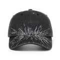 Printed Design Washed Cotton Baseball Cap Soft Adjustable Distressed