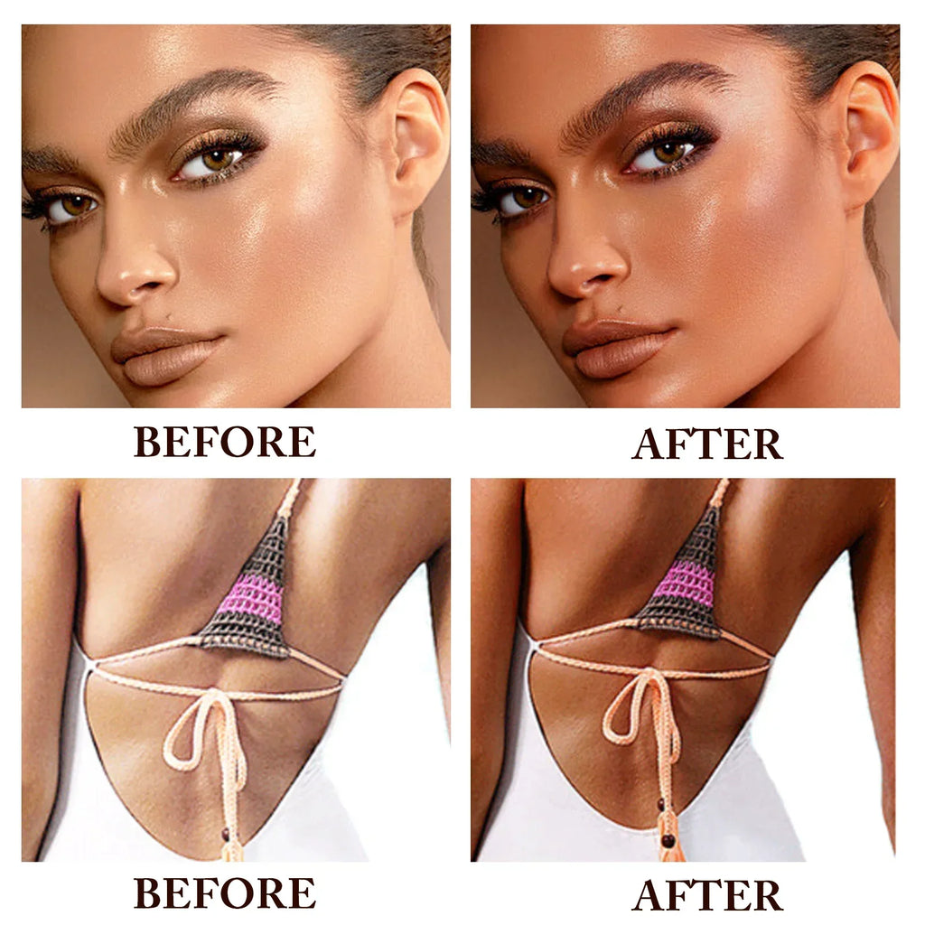 Natural Self Tanning Lotion Enhances Skin Melanin Bronzer For Face And Body Prevents Sunburn Sunless Tanning Cream Vue