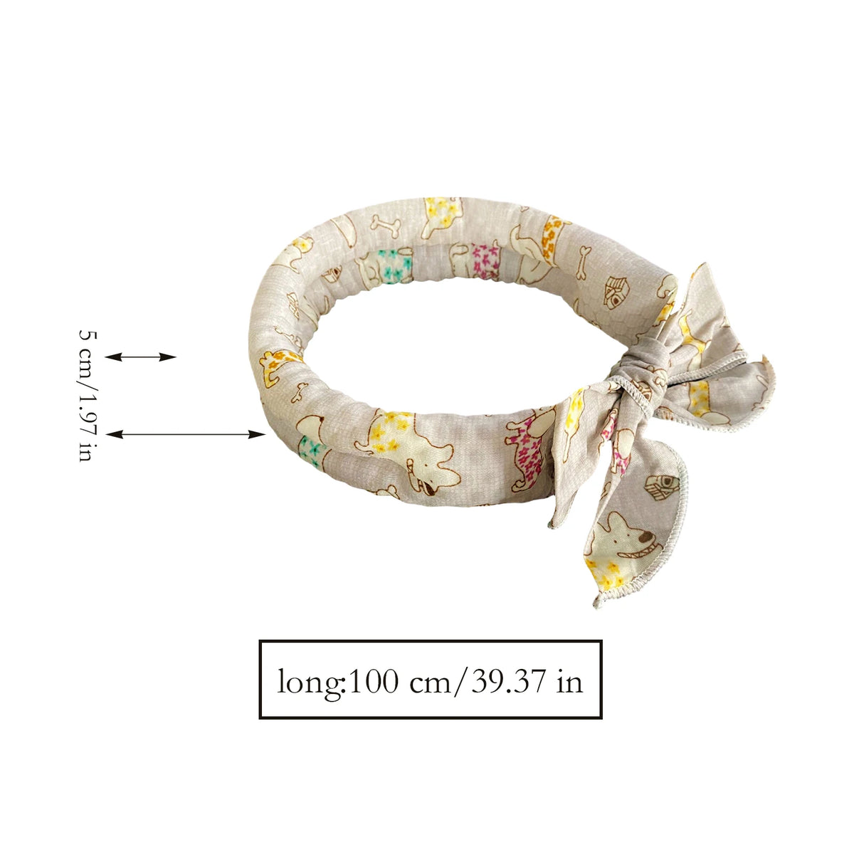 Pet Cooling Ice Scarf Cool Ice Breathable Towel Heatstroke Dogs Cats Ice Collar Cat Adjustable Collar Bibpet Supplies Vue Beige