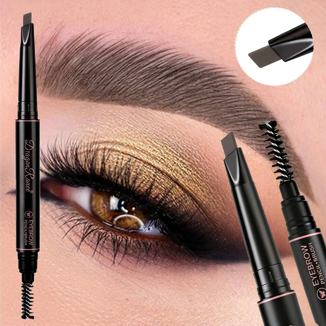 Double-Headed Eye Brow Tint Cosmetics Natural Long Lasting Paint Eyebrow Waterproof Black Brown Eyebrow Pencil Makeup Cosmetics Vue