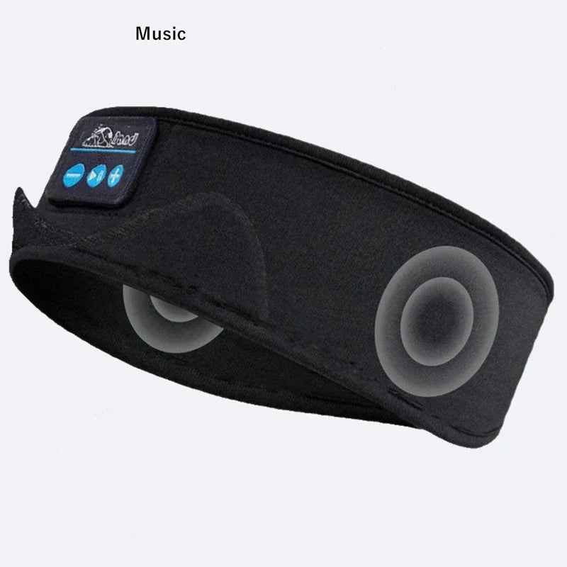 Wireless Bluetooth Headband and Sleep Eye Mask 2-in-1 Running Sports Elastic Sweat-proof for Listening to Music and Sleeping Vue