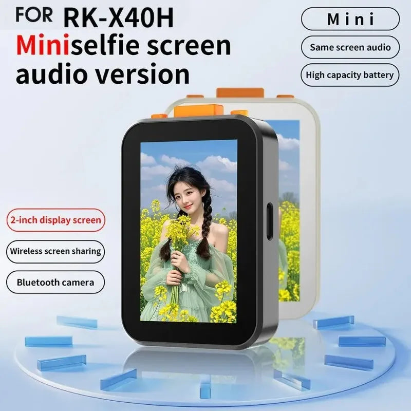 RK-X40H Wireless Selfie Monitor Screen For Universal Mobile Phone 850mAh Mini Audiophile Version Of The Self-timer 2025 New Vue