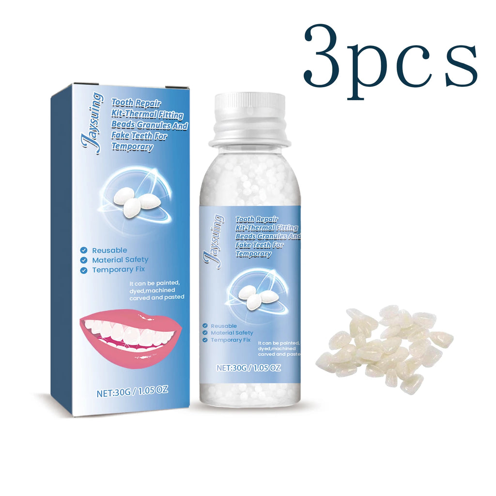 Temporary Tooth Repair Kit for Halloween Makeup, Fix Gaps, Cavities and Broken Teeth with Moldable Dental Resin Vue 3pcs