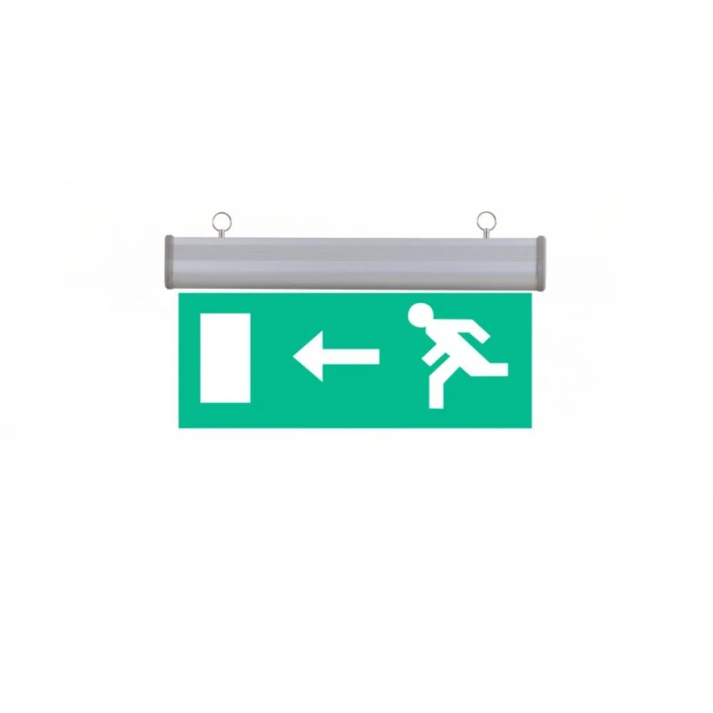 Commercial LED Emergency Sign Lamp Exit Sign Safety Evacuation Indicator Light Left Right Green Bulb Security Light School Vue Style 4
