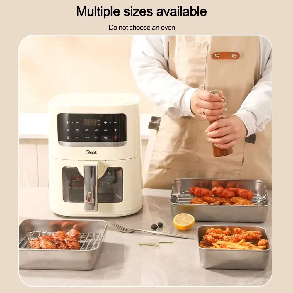 Round Square Cooking Rack Foot Thicken Air Fryer 304 Stainless Steel