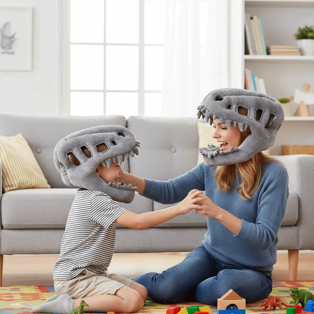 3D Dinosaur Skeleton Plush Toys Funny Novelty Dinosaur Skeleton Cos Props Comfortable Soft Dinosaur Skeleton Costume Set Vue