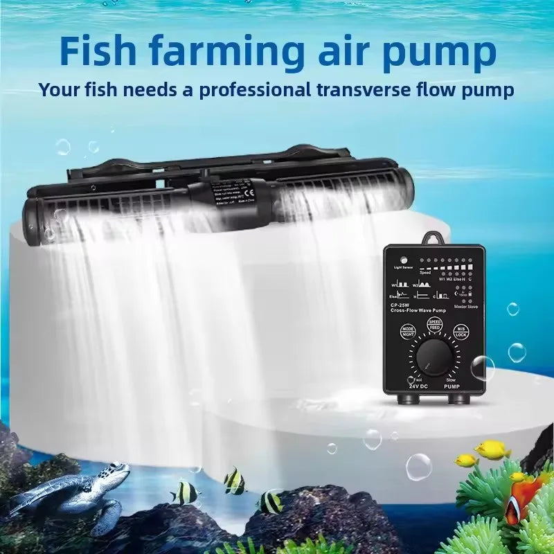 Jebao Cross Flow Wave Maker Pump Silent Disk Suction Cup for Fish Tank Coral Circulation Pump Aquarium Water Pumps Accessories Vue